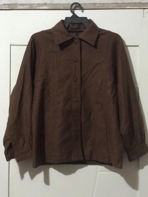SAINT LAURENT Yves Saint Laurent Dark Brown Wool Coat