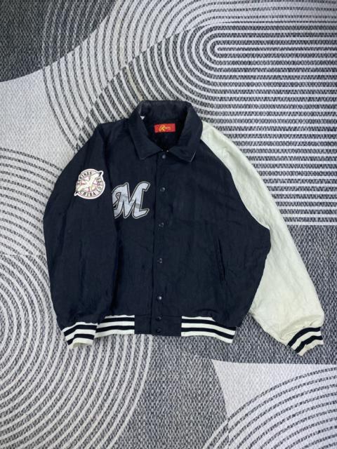 Asics Vtg Rawling By Asics Chiba Lotte Marines Varsity Jacket
