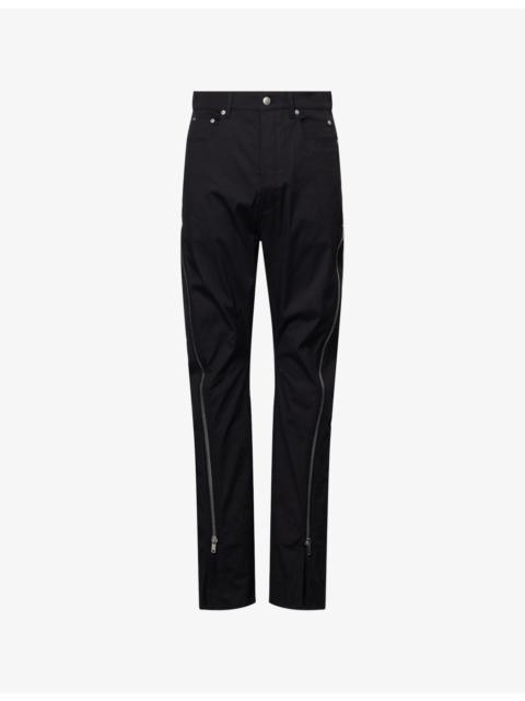 Rick Owens Bolan Banana Tapered-Leg Stretch-Cotton Trousers