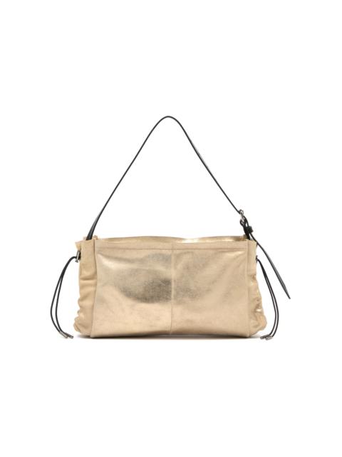 Maison Margiela Belt Foiled Suede Baguette Bag gold