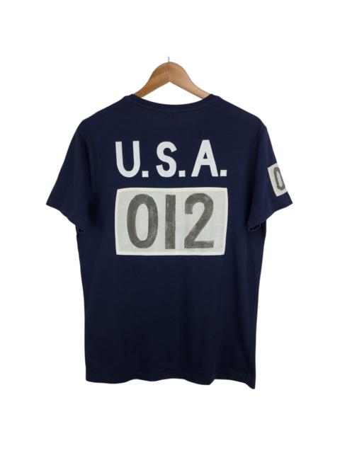 Ralph Lauren Vintage Polo Ralph Lauren USA Patch T-Shirt | Navy Blue Single Stitch Tee (Size M)