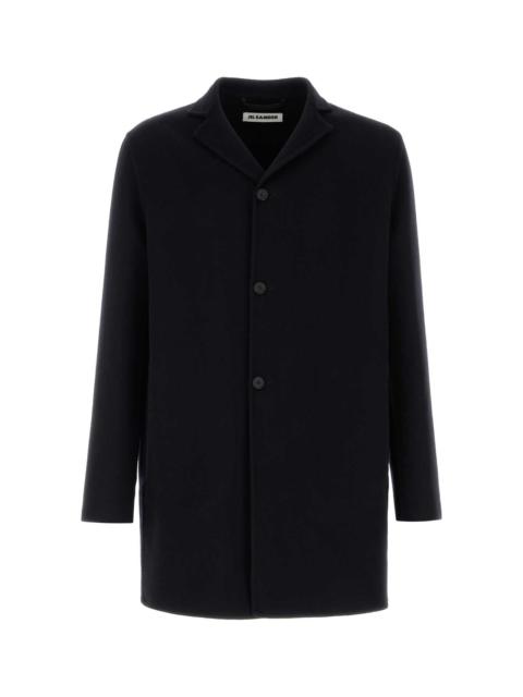 Jil Sander Jil Sander Men Midnight Blue Cashmere Blend Coat