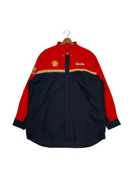 Other Designers Other - SHELL HELIX EMBROIDERY LOGO BUTTON UP SHIRT #0193-C10