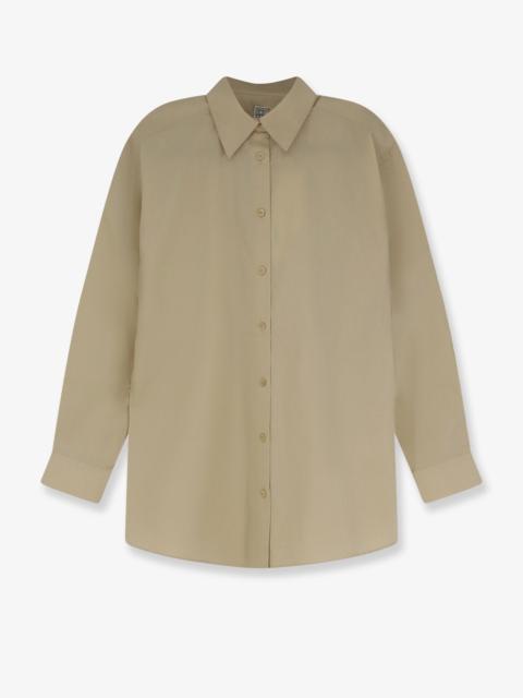 TOTEME Toteme Classic Tumbled Organic Cotton Shirt Beige