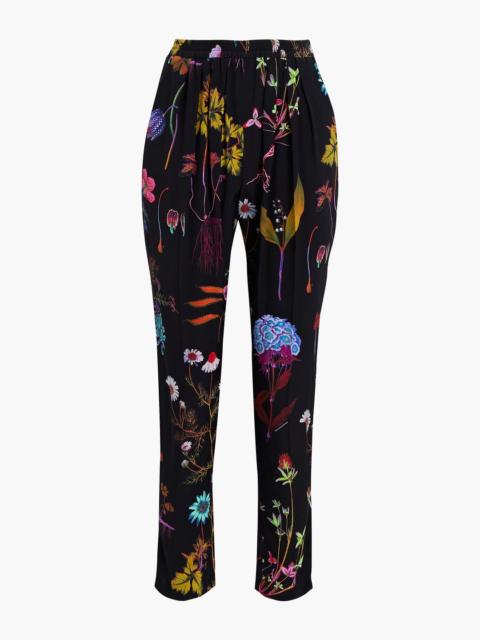 Stella McCartney Floral-print silk crepe de chine tapered pants