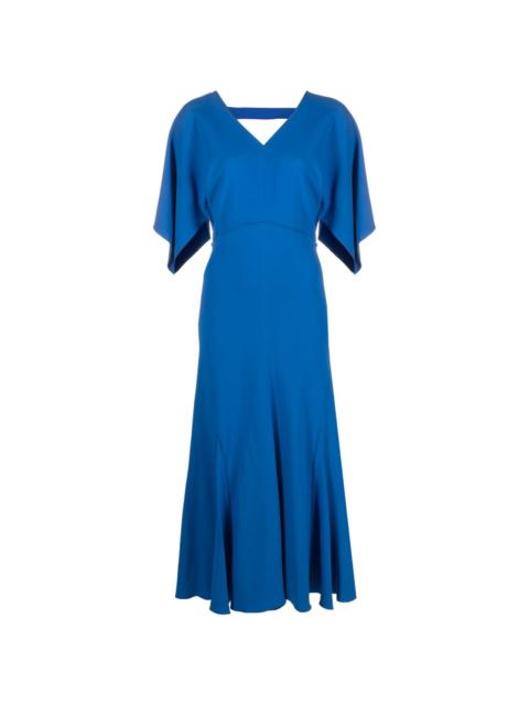 Victoria Beckham draped-sleeve midi dress