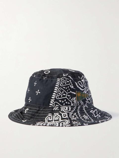 Logo-Appliquéd Bandana-Print Cotton Bucket Hat