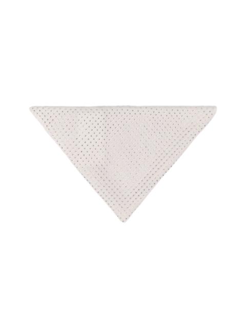 maje maje Rhinestone wool triangle scarf in Ecru at Nordstrom