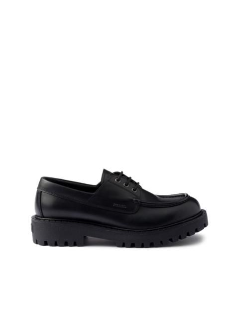 Prada leather lace-up derby shoes