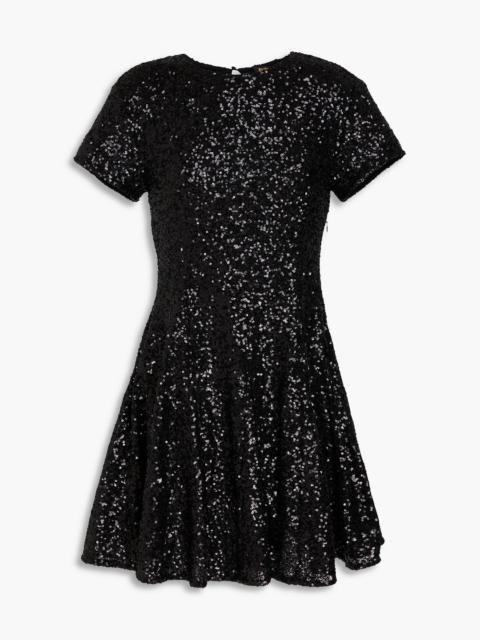 maje Sequined tulle mini dress