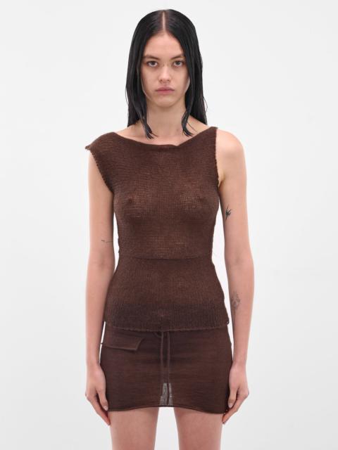 AYA MUSE Brown Blaine Sleeveless Knit Top