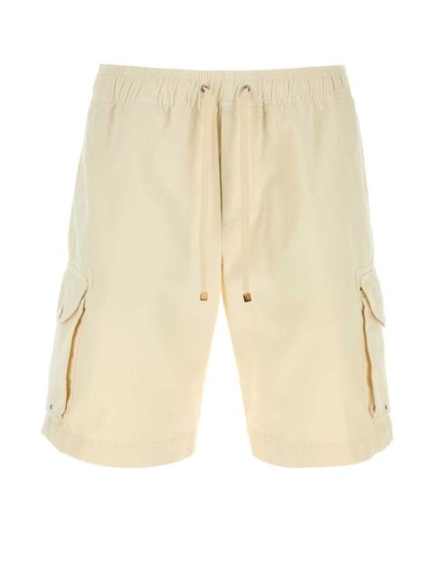 Brunello Cucinelli Brunello Cucinelli Men Cream Cotton Bermuda Shorts
