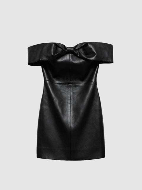 ANINE BING Colleen Mini Dress - Black Recycled Leather