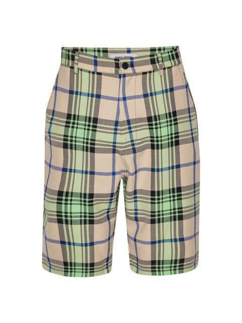 HENRIK VIBSKOV FAST SHORTS - MINT BEIGE CHECKS