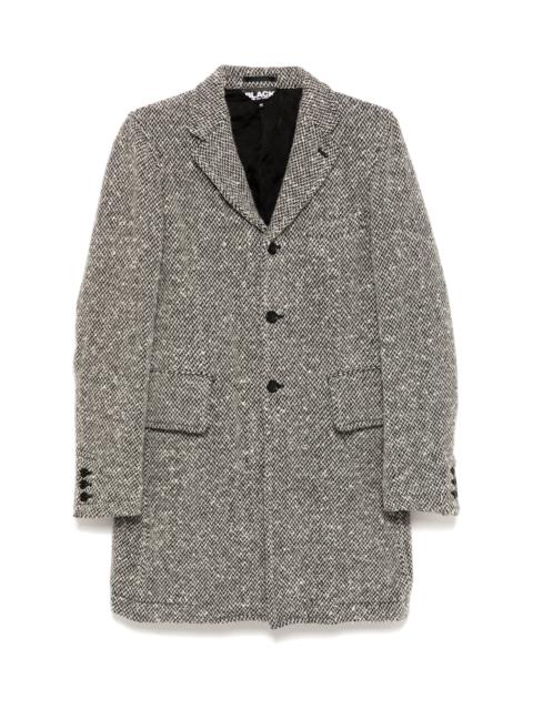 BLACK COMME des GARÇONS HERRINGBONE TWEED SINGLE-BREASTED COAT