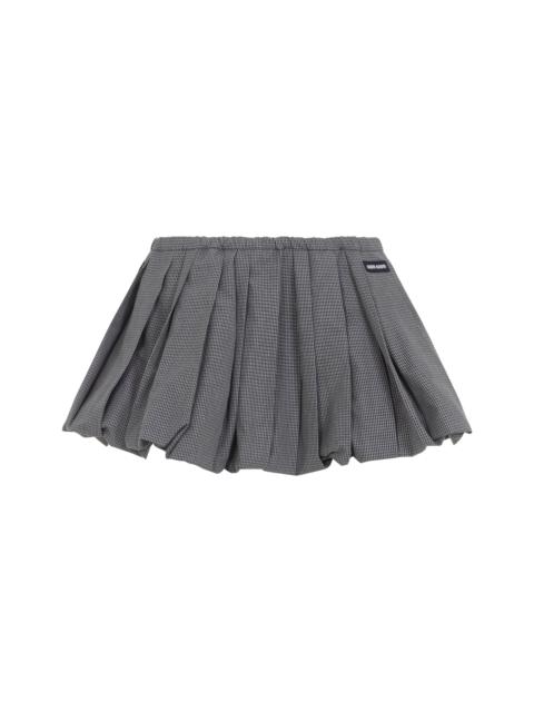 Miu Miu Miu Miu Plissé Check Mini Skirt Women