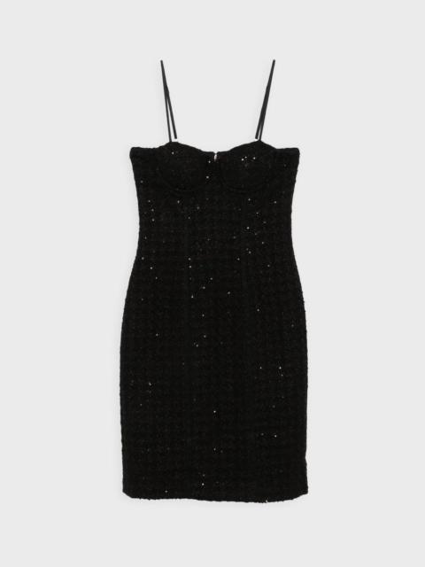 ROTATE Dress Boucle Midi  Black