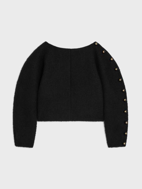 CELINE boatneck top IN cashmere and wool natté