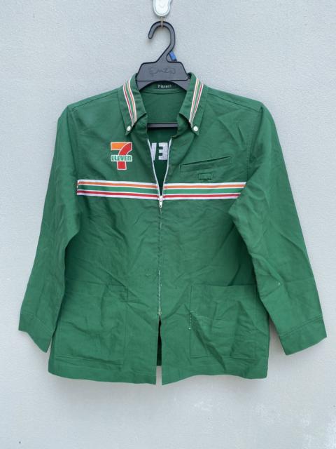 Other Designers Uniform Studios × Vintage - VINTAGE SEVEN ELEVEN UNIFORM GREEN RAINBOW