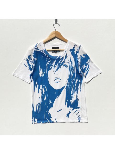 Lad Musician 2000’s Ncyhait Punk Girl Two Tone Diamond Blue Print Shirt