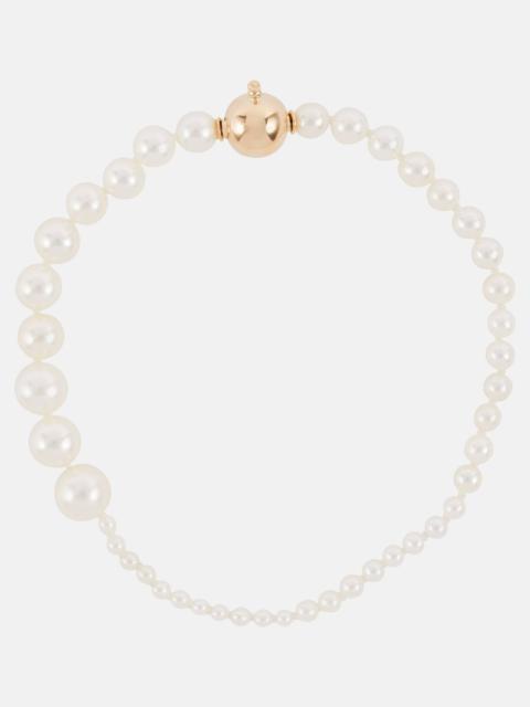 SOPHIE BILLE BRAHE Petite Peggy 14kt gold and pearl bracelet