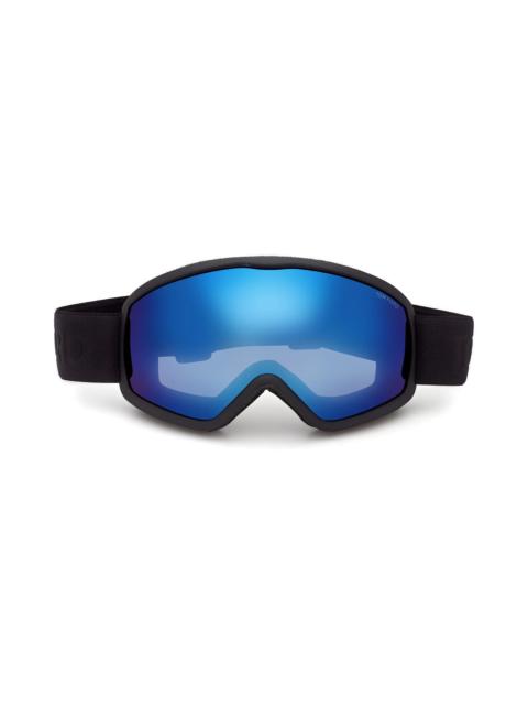 TOM FORD TOM FORD Mirrored Ski Mask in Matte Black /Blue Mirror Lens at Nordstrom