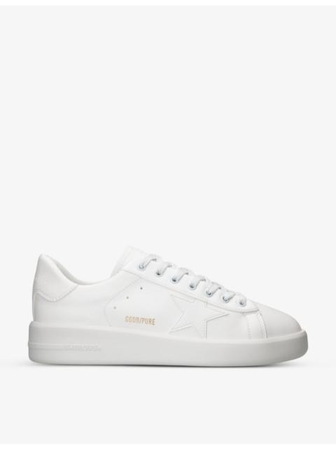 Golden Goose Pure Star star-embroidered faux-leather low-top trainers