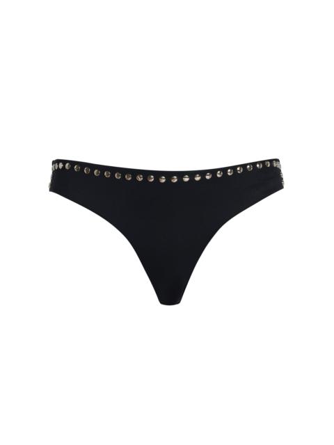 SIMKHAI Palm Beach Kassy Studded Bikini Bottom black
