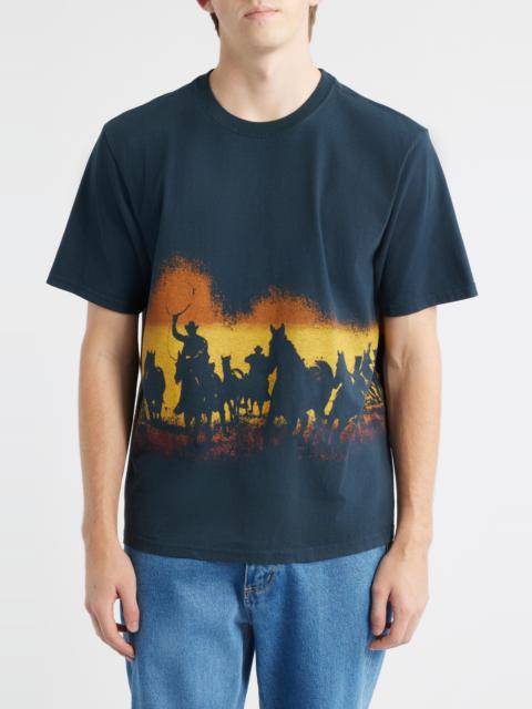 One Of These Days ONE OF THESE DAYS Velvet Morning Cotton Graphic T-Shirt in Washed Black at Nordstrom