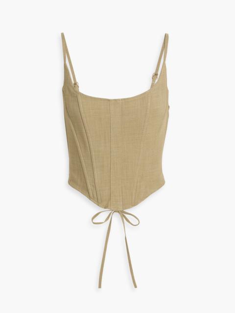 Cult Gaia Dorian canvas bustier top