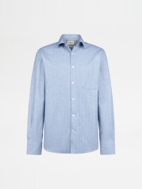 Tod's SHIRT IN COTTON - BLUE