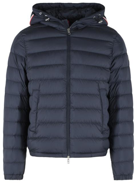 Moncler Moncler Navy Blue Polyester Short 'Vermeille' Hooded Down Jacket Men