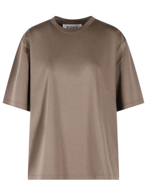 RÓHE Róhe Cotton Modal Silk Polo Shirt Brown Women