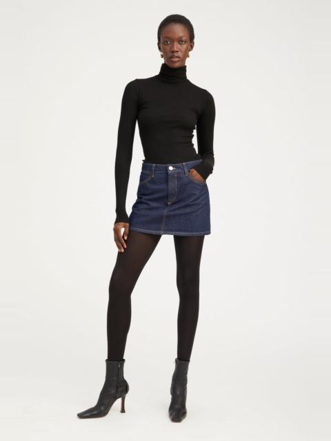 SPRWMN JANE DENIM A-LINE MINI SKIRT