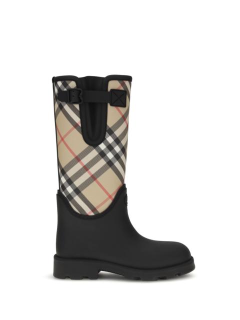 Burberry Burberry Marsh Stamp Rubber High Boots Black