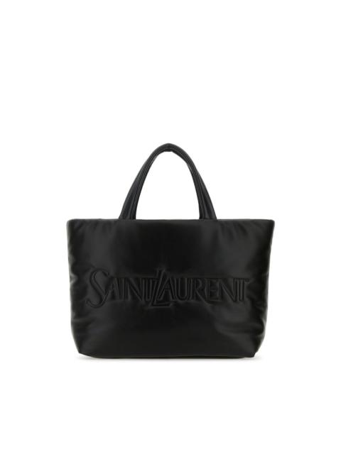 SAINT LAURENT Saint Laurent Black Leather Shopper Shoulder Bag New & Authe