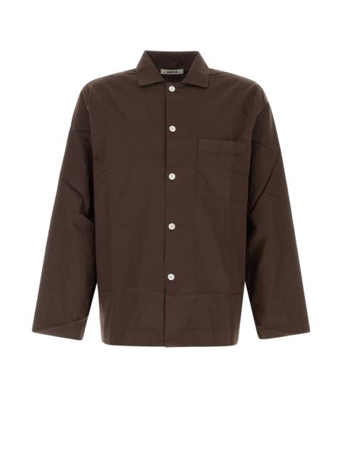 TEKLA Brown poplin shirt
