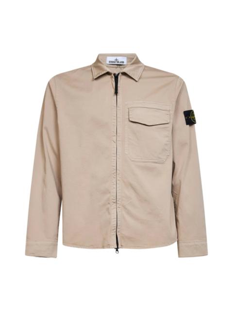 Stone Island Stretch organic cotton satin overshirt