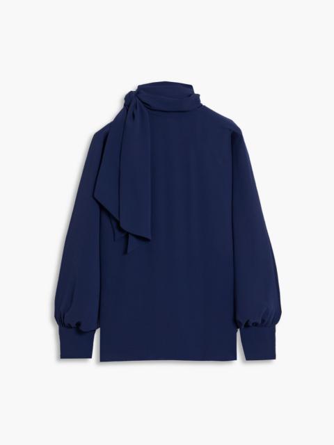 Other Designers Tie-neck chiffon blouse