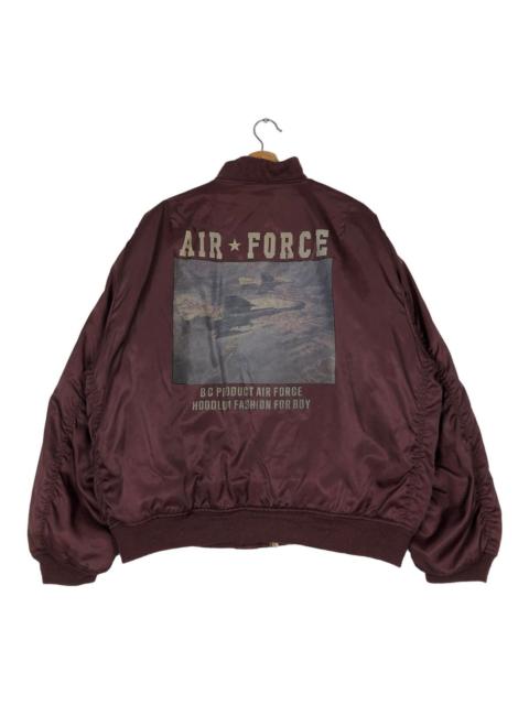 Other Designers 🔥VINTAGE BOMBER JACKET MA-1 DESIGN BACK FIRE USA BIG LOGO