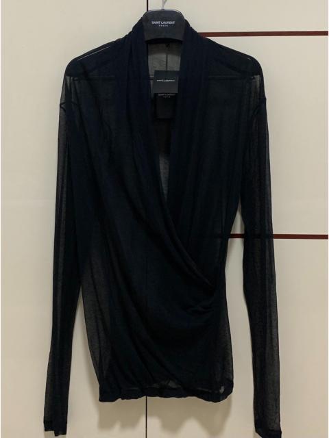 SAINT LAURENT Saint Laurent 23SS Runway Black V-Neck Shirt