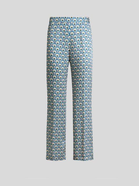 Etro BOOTCUT TROUSERS WITH MICRO PALM MOTIF