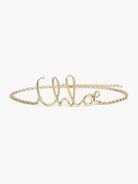 Chloé ICONIC CHLOE LOGO CHAIN BELT | VINTAGE GOLD