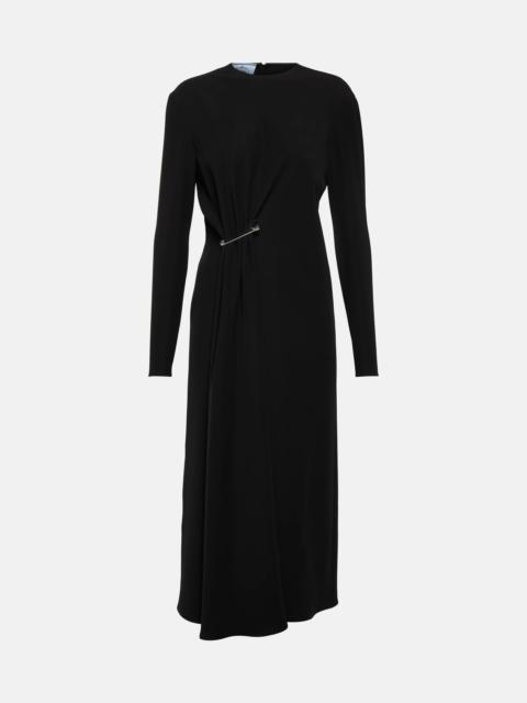 Prada Embellished crêpe midi dress