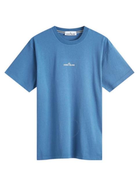 Stone Island Stone Island Men's Dark Blue Institutional Four Print T-Shirt