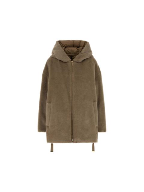 Max Mara MAX MARA Olivia Dove Gray Wool Blend Reversible Down Jacket