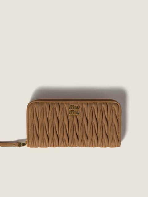 Miu Miu Large matelassé nappa leather wallet