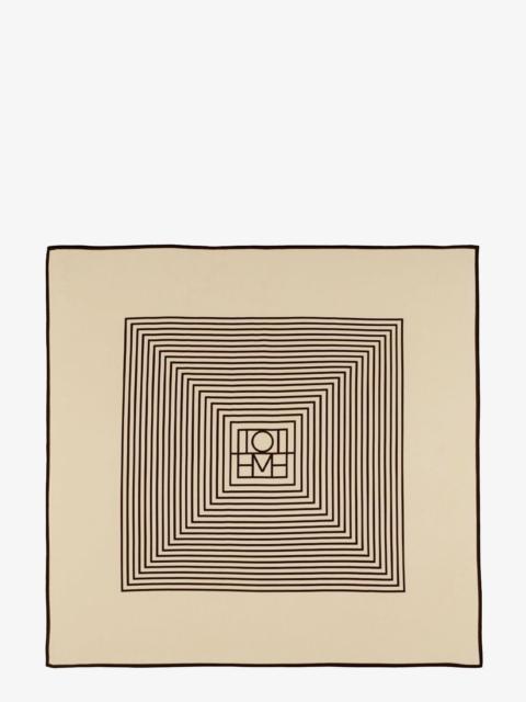 Totême Toteme Centered Monogram Silk Foulard