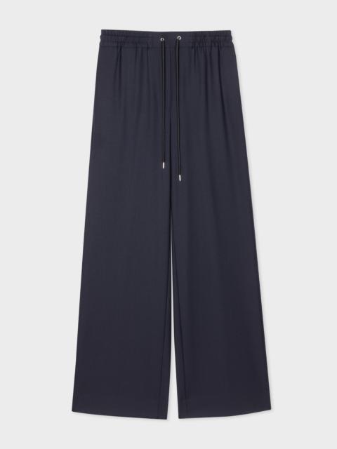 Paul Smith Women's A Suit To Travel In - Navy Drawstring Wide Leg Trousers