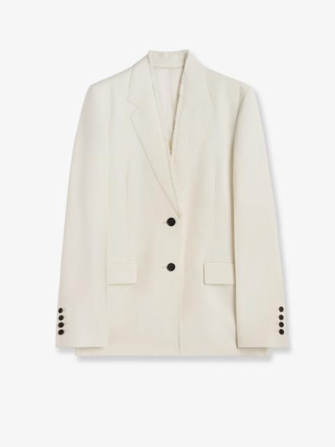 TOTEME Toteme Raw Lapel Blazer White Women